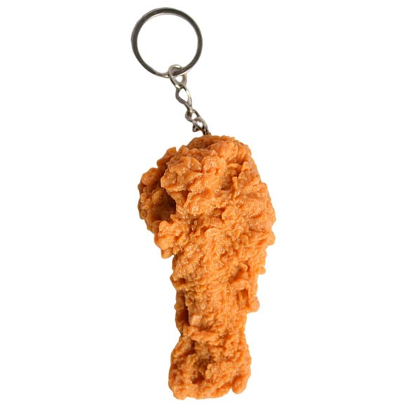 Hearth & Gear Chicken Leg Chicken Wing Model Pendant Interesting Chicken French Fries Food Play Key Chain Hanging Decoration Chicken Leg Personal Alarm Womens compatible with Mace Spray Car Key Rings