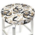 thumbnail image 3 of Easygdp Snake Print Easy To Install Bar Stool Covers&Stool Covers Round&Elastic Stool Cover, Barstool Covers,Washable&Bottom With Elastic Edge-12 inch, 3 of 7