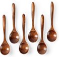 thumbnail image 1 of 6 PCS Wooden Spoons for Honey, 6.7 inch Small Wooden Spoons - Terrific for Tea, Coffee & Soup, Little Wooden Serving Table Spoons Set, Bulk Bamboo Tea, 1 of 5