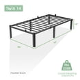 thumbnail image 2 of Bel Ark 14" Twin Bed Frame, Heavy Duty Metal Bed Frame with Underbed Storage, No Box Spring Required,Easy Assembly, Black, 2 of 5