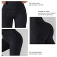 thumbnail image 4 of Pantalones de yoga para mujer, mallas de entrenamiento, cintura alta, control de barriga, sin costuras, para deportes, gimnasio, negro, L, 4 of 5