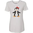 thumbnail image 3 of Inktastic Cute Penguin, Little Penguin, Penguin with Bow Women's T-Shirt, 3 of 5