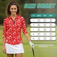thumbnail image 7 of Uorisanigo Red Heart Womens Quick Dry Athletic Polo Shirts Casual Fashion Women's 3/4 Sleeve Athletic Golf Shirts with Quarter Zip Breathable Versatile Pullover for Workout Sports, 7 of 7