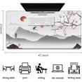 thumbnail image 5 of Japanese Sakura Mouse Pad Extended Gaming Mouse Pad (47.3x23.6 in) Large Cherry Blossom Non-Slip Rubber Base Desk Protector with Stitched Edges White Full Desk Mousepad XXXXL, 5 of 6