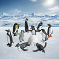 thumbnail image 3 of 11 Piezas de Simución Realista Animal Pingüino Juguete Decoración para Tartas Animal para Pequeños de 3 a 8 años Coleccionables Sunnimix Animales salvajes, 3 of 7