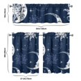 thumbnail image 6 of Kitchen Curtains 36 Inch Short - 3 Panel Set, Gothic Celestial Sun and Moon Print, Mystical Starry Night Astrology Aesthetic, Rod Pocket Window Curtain, Easy Wash, 6 of 6