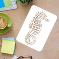 thumbnail image 3 of Sea Animal Stencil 8.2"x11.7"/21x29.7cm Sea Horse Painting Template Reusable Plastic Stencil with Hippocampus Pattern for Painting on Wood Wall and Tile, 3 of 9