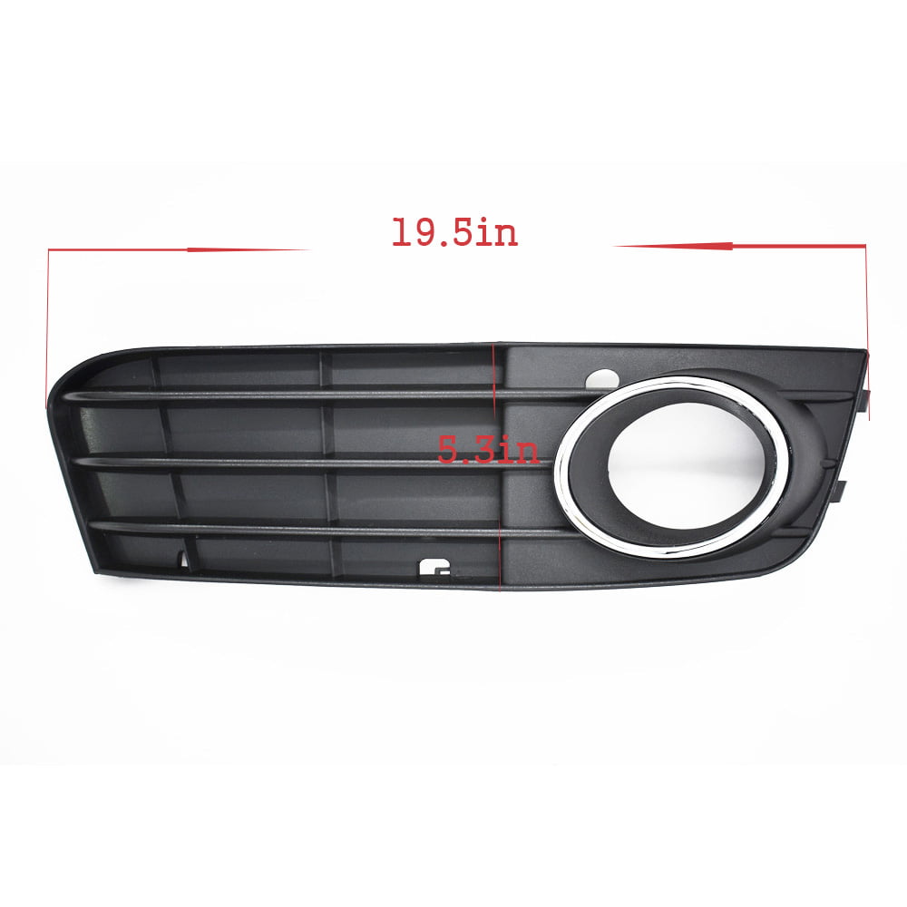 Pair Front Bumper Fog Light Grilles Grill Cover Replacement for Audi A4 B8 A4L 2009 2010 2011 2012 8KD 807 681 01C /8KD 807 682 01C