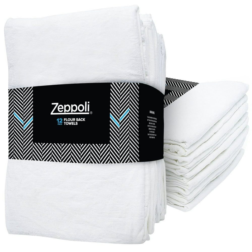 Zeppoli, 12 Pack, Flour Sack Towels, 100 RingSpun Cotton Walmart