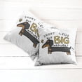 thumbnail image 6 of Ambesonne Dachshund Throw Pillow Cover 2 Pack, Short Legs Big Attitude, 16", Multicolor, 6 of 7