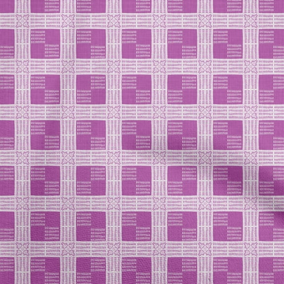 oneOone Polyester Spandex Fuschia Pink Fabric Running Stitch Fabric For Sewing Printed Craft Fabric By The Yard 56 Inch Wide