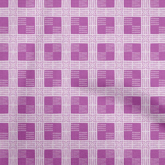 oneOone Polyester Spandex Fuschia Pink Fabric Running Stitch Fabric For Sewing Printed Craft Fabric By The Yard 56 Inch Wide