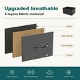 thumbnail image 3 of Lockers for Bedroom with 9 Fabric Drawers, Tall Chest Organizer Units for Clothing, Closet, Kidsroom, Storage Tower with Cabinet, Metal Frame, Wooden Top, Lightweight Nursery Furniture - Gray, 3 of 6