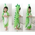 thumbnail image 6 of Clackibukvyz Kids Hooded Bath Towel, Green Dinosaur Beach Towel for Kids 0-4 years, 6 of 7