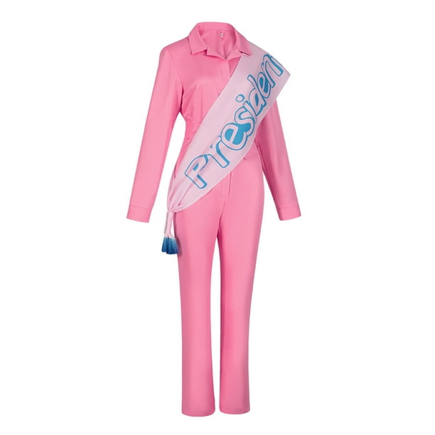 Femme jumpsuit rose avec ruban Barbie Costume robe Kidulting 
