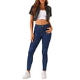thumbnail image 3 of INSPIRE CHIC Casual Denim Jacket for Women's Summer Short Sleeves Crop Jean Jackets, 3 of 7