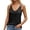 Black, variant on Women Casual V Neck Sleeveless Double Top With Straps Solid Color Fashionable Summer, L, Red