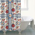 thumbnail image 4 of Pioneer Flower Floral Print Pattern Shower Curtain 72"x72", Bathroom Decorative Shower Curtain Set with 12 Hooks, Waterproof Washable, 4 of 6