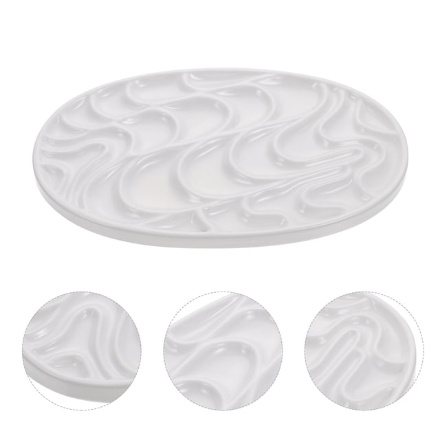 OULII Palette de Peinture Réutilisable 1 Pce pour Peintres Professionnels Fermeté Blanc pour Création Artistique