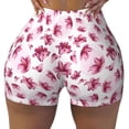 thumbnail image 2 of Goofa Lilies Flowers Printed Workout Shorts Women Seamless Scrunch Butt Lifting High Waisted Gym Booty Shorts Elastic Workout Shorts-X-Large, 2 of 8
