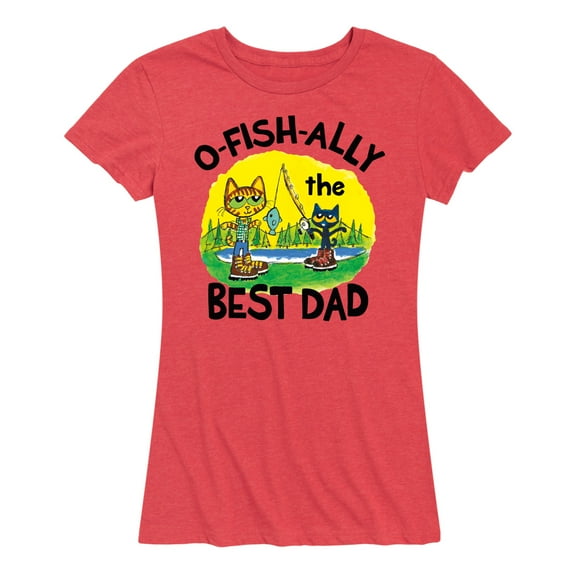 Pete The Cat - O-Fish-ally The Best Dad - Women's Short Sleeve Graphic T-Shirt