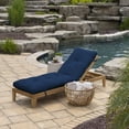 thumbnail image 3 of ARDEN Outdoor Plush Modern Tufted Chaise Cushion, 76 x 22, Water Repellent, Fade Resistant, Tufted Cushion for Chaise Lounger, Sapphire Blue Leala, 3 of 8