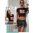 thumbnail image 2 of ZXSXSY Womens Short Sleeve Graphic Crop Tops Vintage Tees Summer Cute T Shirts, 2 of 6