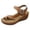 Brown, variant on Rokment Sparkly Rhinestones Orthopedic Flip Flops Walking Sandals for Women Comfortable Leather Arch Support Platform Wedge Dressy Summer Shoes Black Size 6