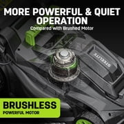 Steelite 17 Cordless Lawn Mower, 2x21V Battery Powered Walk-Behind Push Mowers,Electric Lawn Mowers with Brushless Motor, 2-in-1 Mulching & Bagging,6 Heights Adjustment, 2*4.0Ah Battery Included
