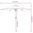 thumbnail image 3 of vidaXL Garden Parasol with Steel Pole Umbrella Sunshade Outdoor Patio Beach, 3 of 18