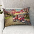 thumbnail image 2 of Be My Valentine's Bernese Mountain Dog Truck Full of Love Flower Balloon Quilt Pillowcase Berner Lover Gifts Throw Pillow Cover Bed Home Decor - 02029, 2 of 5