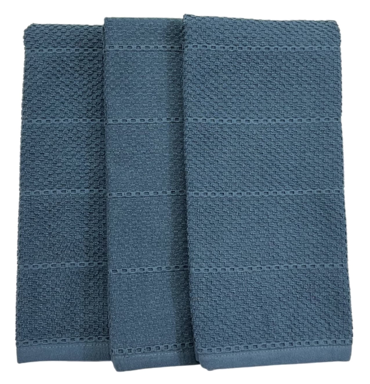 Serafina Home Hunter Green Kitchen Towels: 100% Cotton Soft Absorbent Terry Cloth, Set of 3, Size: 16 x 26