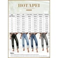 thumbnail image 6 of HOTAPEI Boyfriend Jeans for Women Ankle Length High Waisted Distressed Ripped Jeans Straight Leg Cuffed Jeans US 4-18, 6 of 6