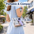 thumbnail image 5 of Mini Portable Fan, Rechargeable 4000mAh Small Personal Fan with 5 Speeds, Air Turbo Handheld Fan for Outdoor Indoor, Travel, Makeup, Eyelash, Kids & Women, Purple, 5 of 11