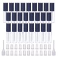 thumbnail image 1 of LTKJ Paquete de 25 envases de tubos de brillo de labios bastante vacíos de 1,2 ml, mini botellas transparentes de bálsamo labial recargables con inserciones de goma y 3 pipetas de transferencia para m, 1 of 5