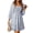 Light Blue, variant on Women's Smocked Floral Square Neck Dress 100% Polyester Ruched Stretch Lightweight Knee Length Elegant Everyday Wear