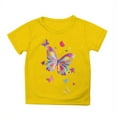 thumbnail image 4 of Spazoro Toddler Girls T-shirts, Summer Crewneck Casual Graphic Tee Short Sleeve Tops Yellow Size 1-13T, 4 of 4