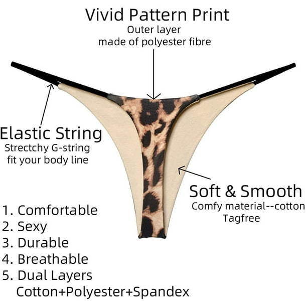 Cotton Thongs for Women Sexy Seamless Woman G String Panties 3 Pack  Set\u2026 