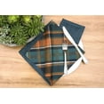 thumbnail image 3 of Troy Green & Orange Plaid 100% Cotton Cloth Napkin Set of 6, 3 of 5