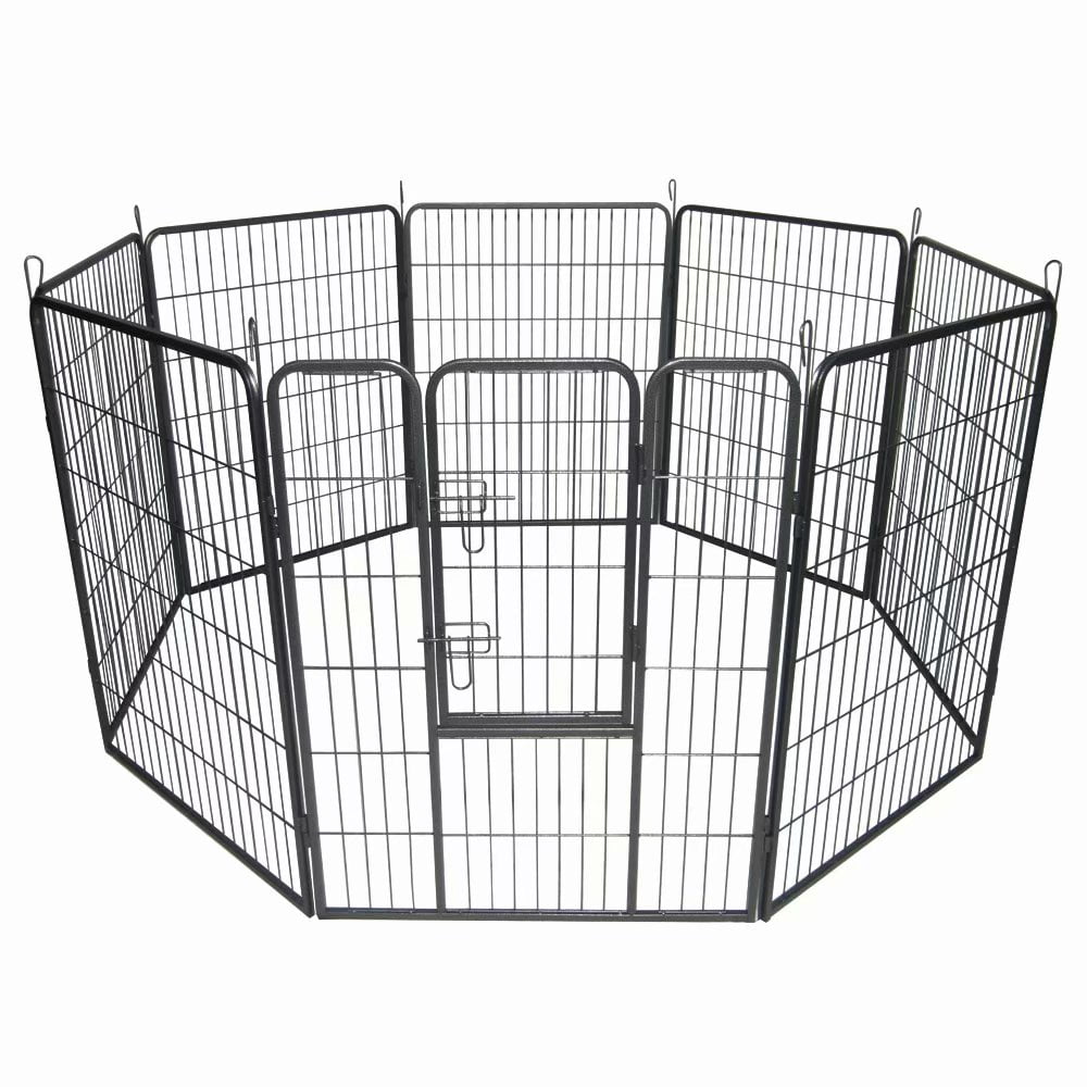 Akoyovwerve 40" 8 Panel Dog Pet Gate with Door,Dog Playpen for Large