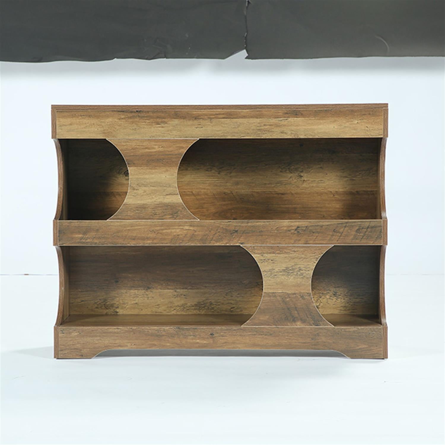 Demi Bonn 41" Console Table, Farmhouse Entryway Table Sofa Table with 3-Tier Shelves for Hallway, Bedroom, Living Room, Brown