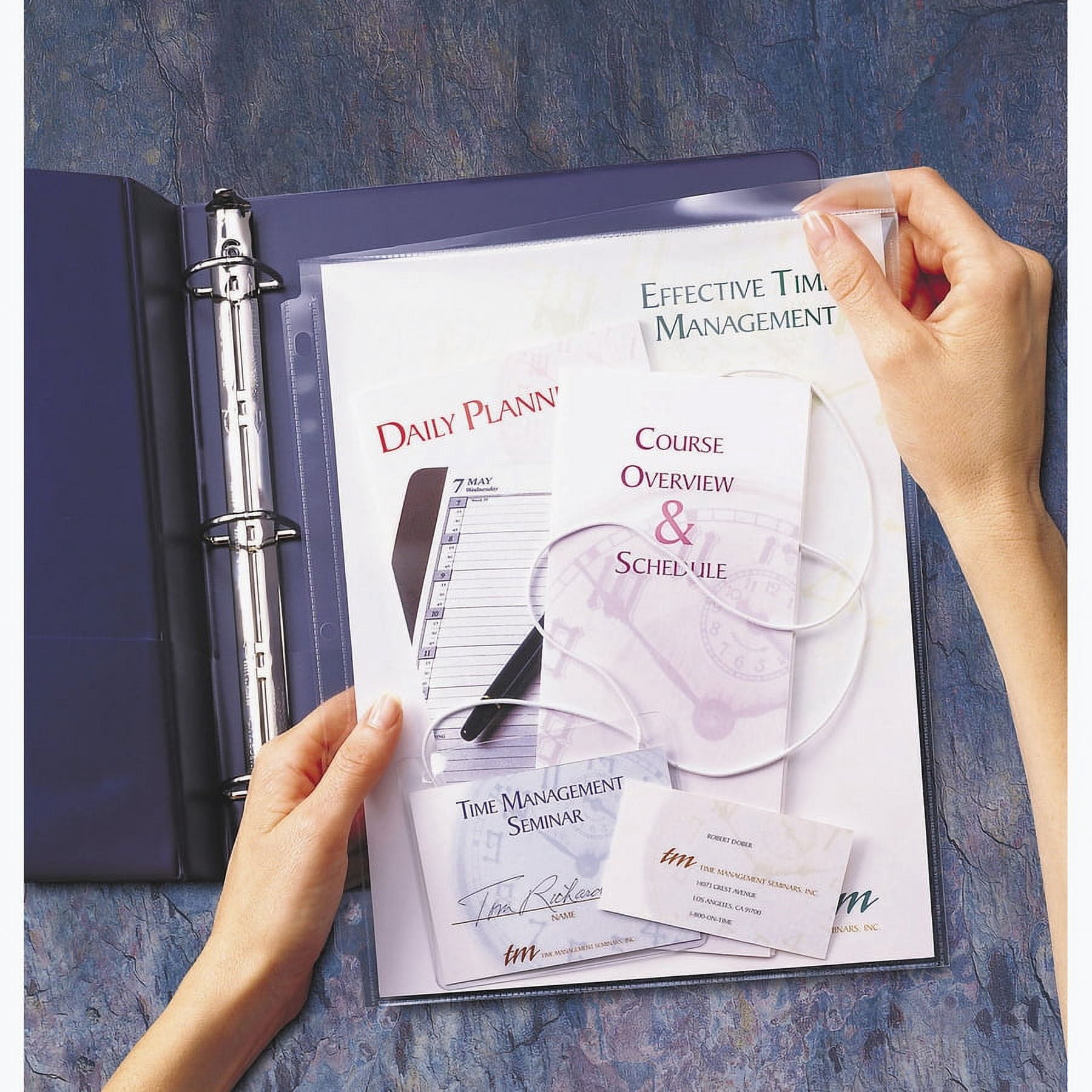 Avery® Secure Top Sheet Protectors - For Letter 8 1/2" X 11" Sheet - 3 X Holes - Ring Binder - Clear - Polypropylene - 75 / Bundle