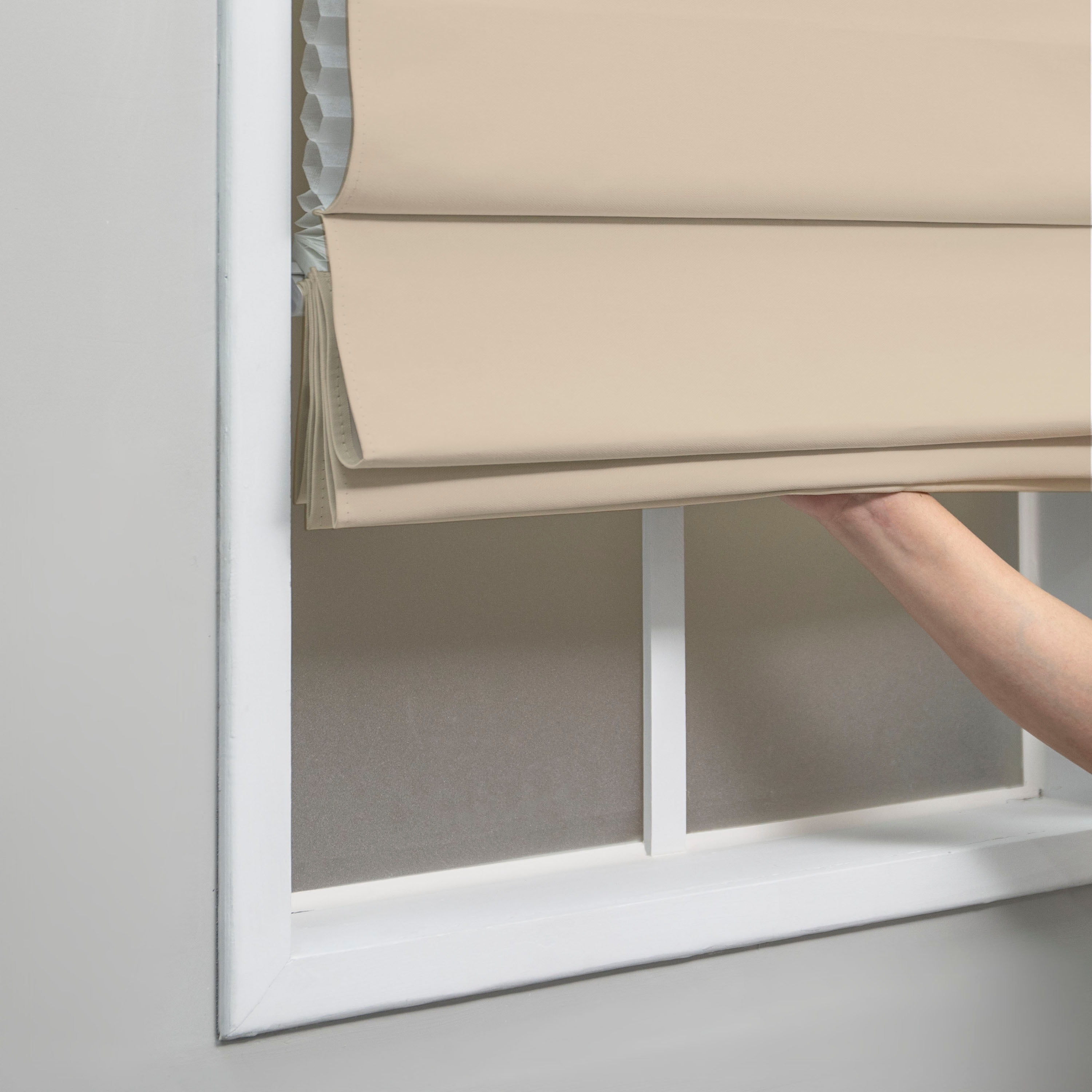 Regal Living Insulating Cordless Blackout Roman Shade, Khaki, 22W x 72L