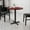 Mahogany, variant on BizChair 30'' Round Black Laminate Table Top with 22'' x 22'' Table Height Base