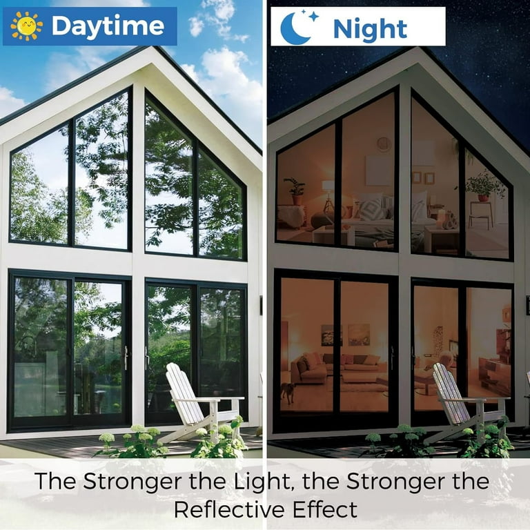 BSHAPPLUS® One Way Privacy Window Film, 79x18 inches, UV Blocking