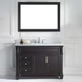 thumbnail image 2 of Victoria 48" Single Bath Vanity in Gray with White Marble Top and Square Sink with Brushed Nickel Faucet with Matching Mirror, 2 of 8