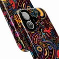 thumbnail image 2 of Psychedelic Neon Abstract Phone Case, Trippy Colorful Doodle Art Protective Cover for iPhone 16 15 14 13 12 11 Pro Max Mini Plus, 2 of 6