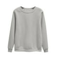 thumbnail image 3 of Womens Sweatshirts Fall Fashion 2025 Long Sleeve Tops Comfy Crewneck Casual Shirts Gray S, 3 of 6