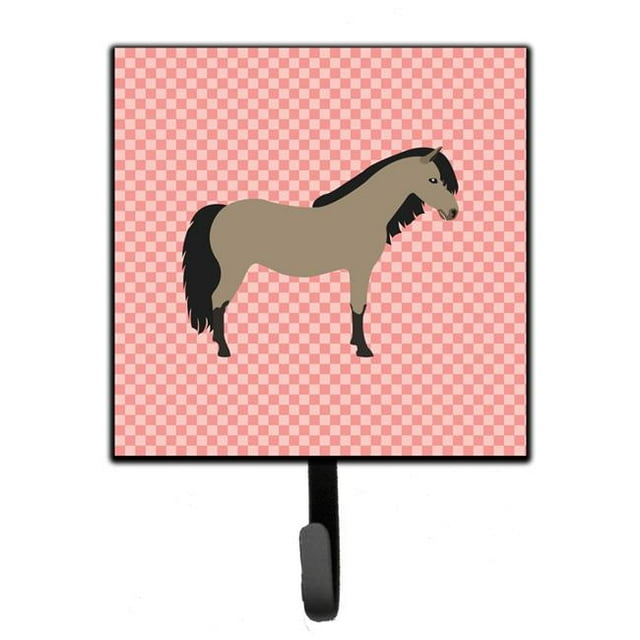 Carolines Treasures BB7910SH4 Welsh Pony Cheval Rose Porte-Laisse Ou Porte-Clés à Carreaux