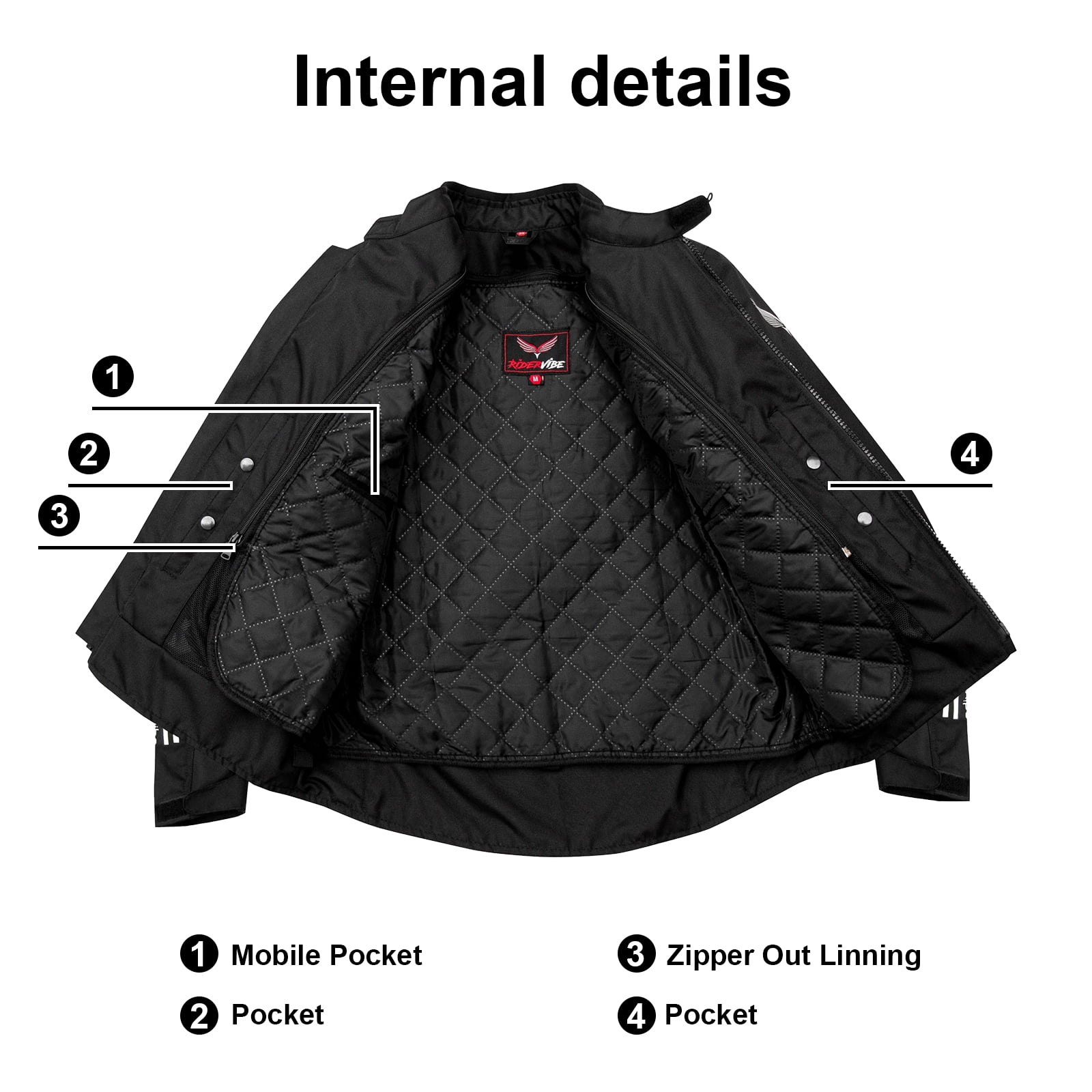 Dream Apparel Men's All-season Motorcycle Jacket for Enduro Dualsport Riding with 600 D polyester, Armor Foam Padding, Visibility